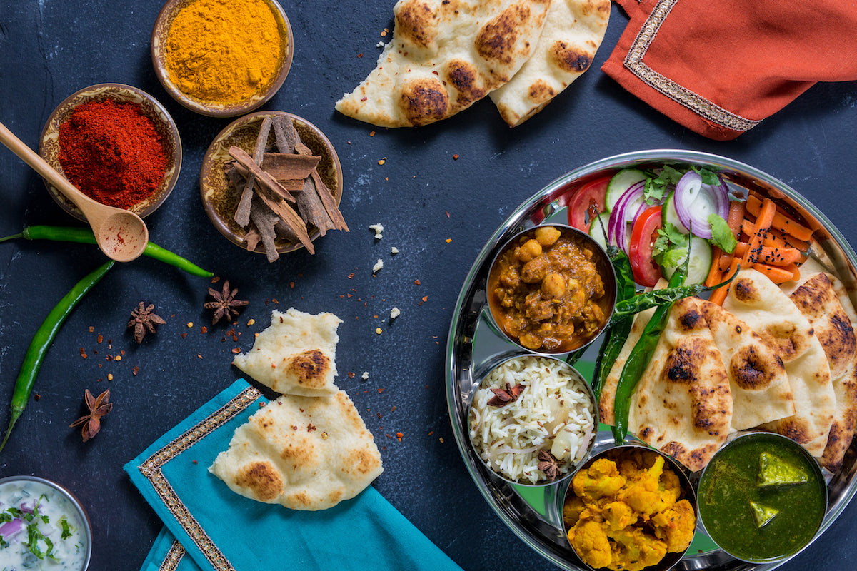 Naan With Indian Curries