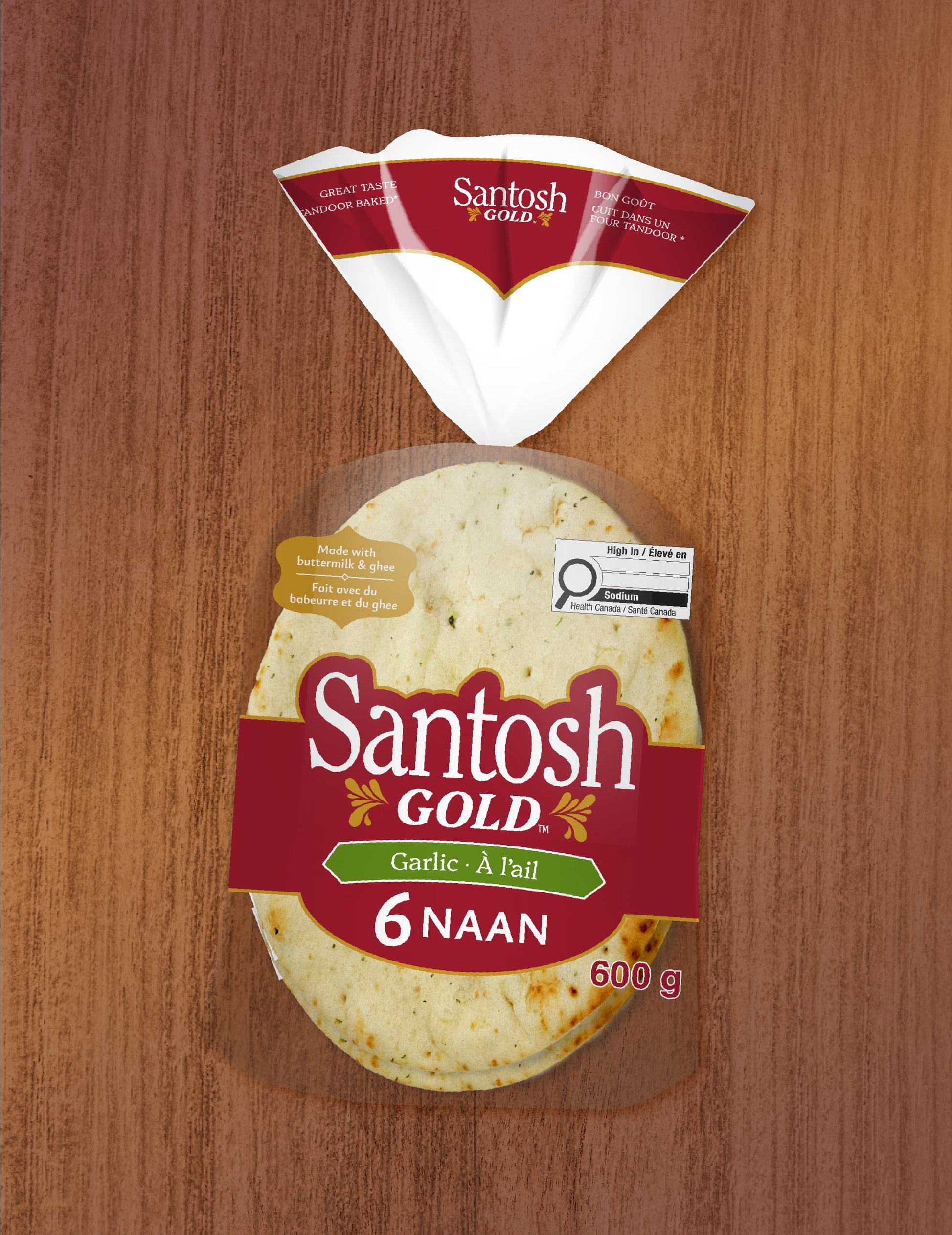 Santosh Gold™ Garlic Naan