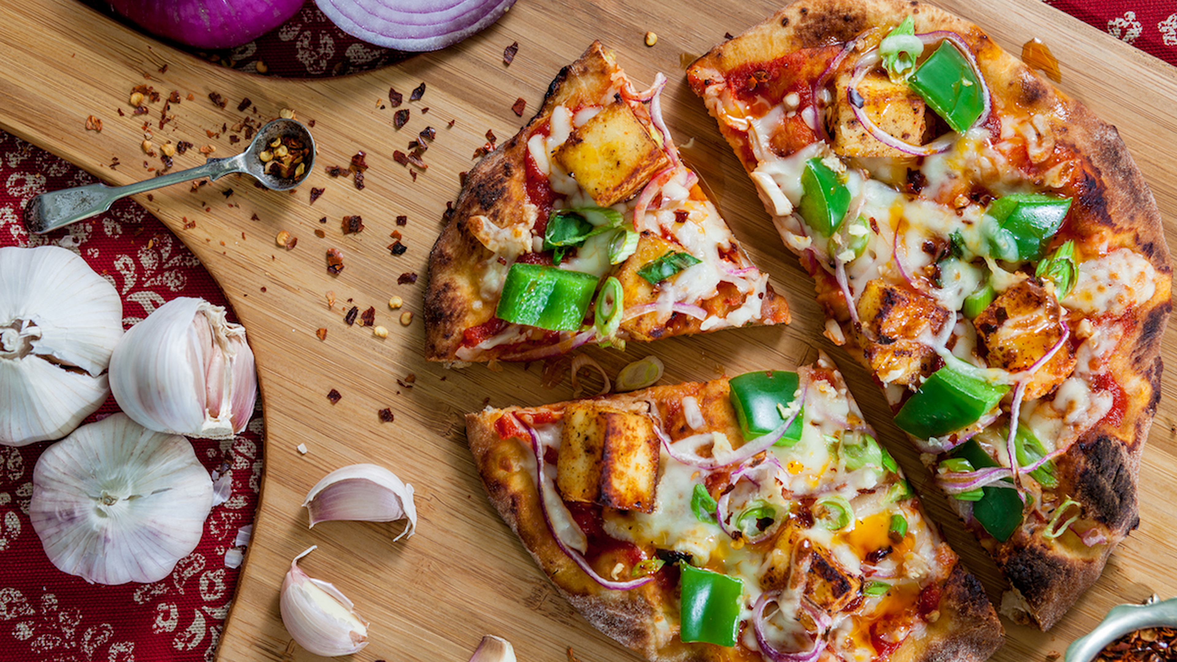 Pizza with Santosh Naan